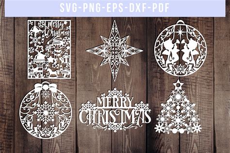 110+ Printable Christmas Paper Cutting Templates Free -  Editable Shadow Box SVG Files