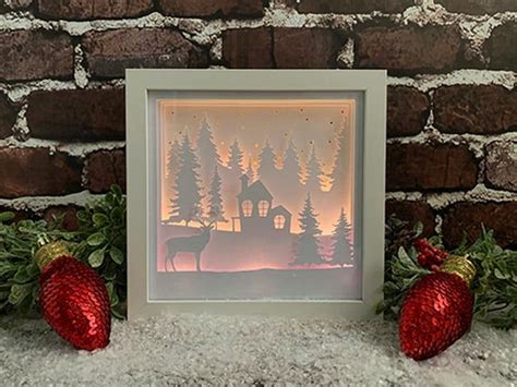 117+ Download Lighted Christmas Shadow Box -  Popular Shadow Box SVG Cut