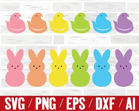 118+ Peep Bunny SVG -  Premium Free Easter SVG