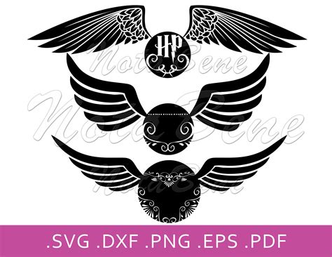 130+ Golden Snitch Wings SVG -  Instant Download Harry Potter SVG