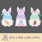 133+ Bunny Gnome SVG -  Digital Download Easter SVG