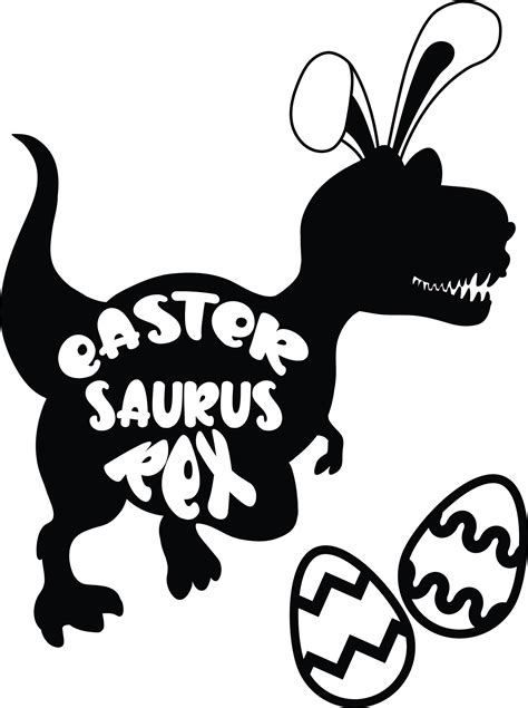 145+ Dinosaur With Bunny Ears SVG -  Editable Easter SVG Files