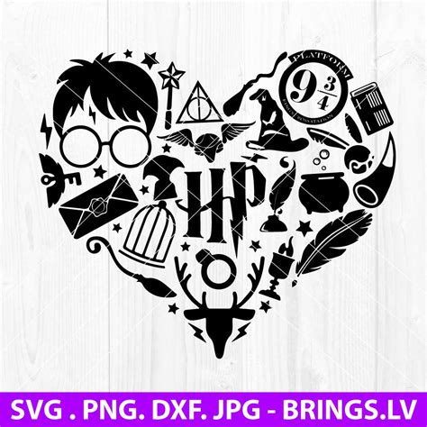 148+ Harry Potter Heart SVG Free -  Download Harry Potter SVG for Free