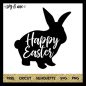 156+ Bunny Silhouette SVG -  Editable Easter SVG Files