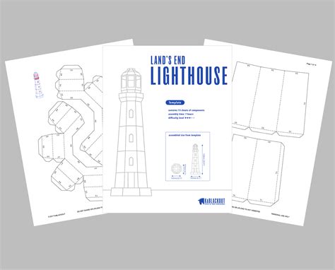 162+ Download Printable 3d Paper Lighthouse Template -  Shadow Box SVG Files for Cricut