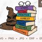 164+ Harry Potter Book Stack SVG -  Popular Harry Potter Crafters File