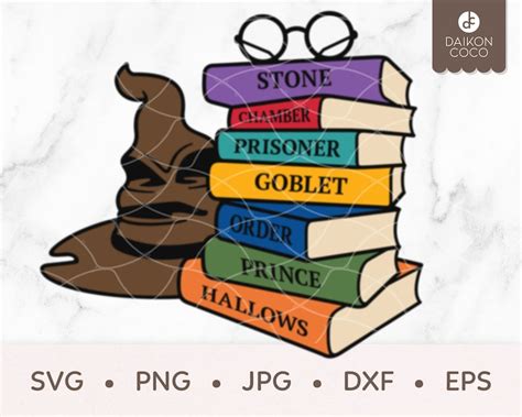 164+ Harry Potter Book Stack SVG -  Popular Harry Potter Crafters File