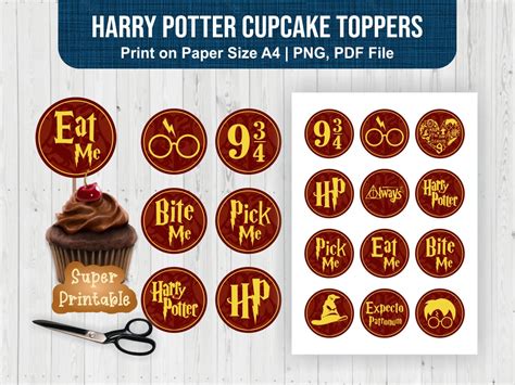 164+ Harry Potter Cupcake Topper SVG -  Premium Free Harry Potter SVG