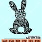 167+ Free Bunny Mandala SVG -  Premium Free Easter SVG