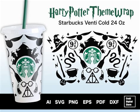 174+ Harry Potter Starbucks Cup SVG -  Harry Potter SVG Printable