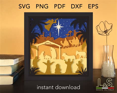 H1: Download Nativity Shadow Box SVG Free: A Comprehensive Guide for Crafting a Cherished Christmas Keepsake