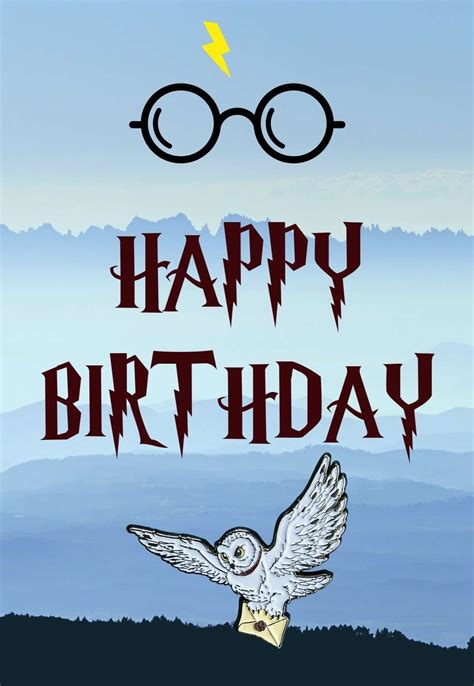 192+ Harry Potter Birthday Card SVG -  Instant Download Harry Potter SVG