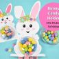 195+ Bunny Candy Holder SVG -  Easter SVG Printable