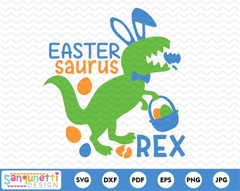 199+ Easter Saurus Rex SVG -  Instant Download Easter SVG