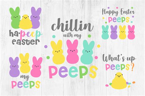 221+ Easter Peep SVG Free -  Editable Easter SVG Files