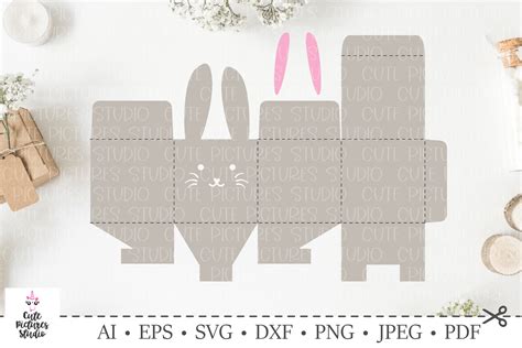 224+ Bunny Boxes SVG -  Editable Easter SVG Files