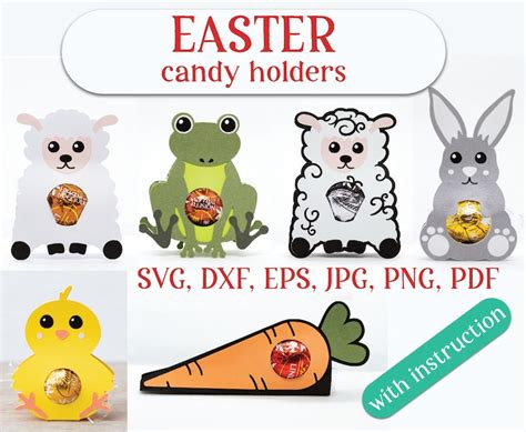 227+ Easter Chocolate Holder SVG -  Digital Download Easter SVG