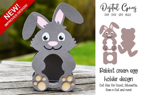 231+ Free Bunny Egg Holder SVG -  Digital Download Easter SVG