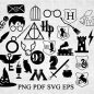 240+ Simbolos De Harry Potter SVG -  Harry Potter SVG Printable