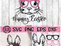 241+ Easter Bunny With Glasses SVG -  Best Easter SVG Crafters Image