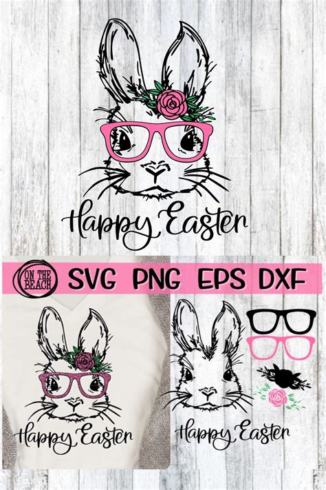 241+ Easter Bunny With Glasses SVG -  Best Easter SVG Crafters Image