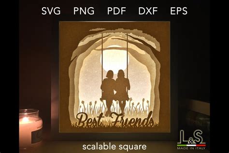 63+ Download Best Friend Shadow Box -  Popular Shadow Box SVG Cut