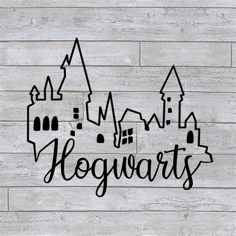 64+ Hogwarts Castle Outline SVG -  Popular Harry Potter SVG Cut Files