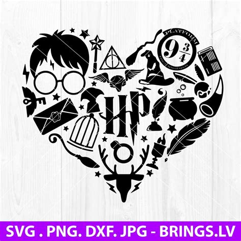 68+ Harry Potter SVG Heart -  Ready Print Harry Potter SVG Files