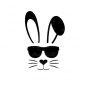 69+ Bunny With Glasses SVG -  Digital Download Easter SVG