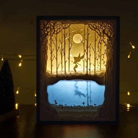 73+ Free Light Box Card Paper Light Box Template -  Instant Download Shadow Box SVG