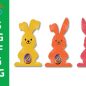 73+ Rabbit Egg Holder SVG -  Instant Download Easter SVG