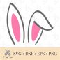 74+ Bunny Ears SVG -  Instant Download Easter SVG