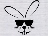 75+ Bunny Wearing Glasses SVG -  Free Easter SVG PNG EPS DXF