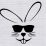 75+ Bunny Wearing Glasses SVG -  Free Easter SVG PNG EPS DXF