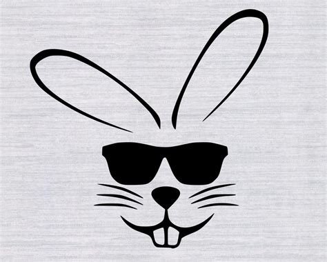 75+ Bunny Wearing Glasses SVG -  Free Easter SVG PNG EPS DXF