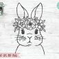 80+ Floral Bunny SVG -  Ready Print Easter SVG Files