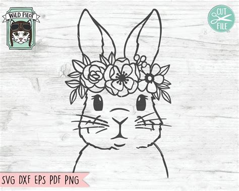 80+ Floral Bunny SVG -  Ready Print Easter SVG Files