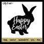 82+ Silhouette Bunny SVG Free -  Ready Print Easter SVG Files