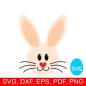 88+ Bunny Rabbit Face SVG -  Popular Easter SVG Cut