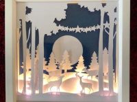 98+ Download Christmas Paper Cutting Templates Free -  Editable Shadow Box SVG Files