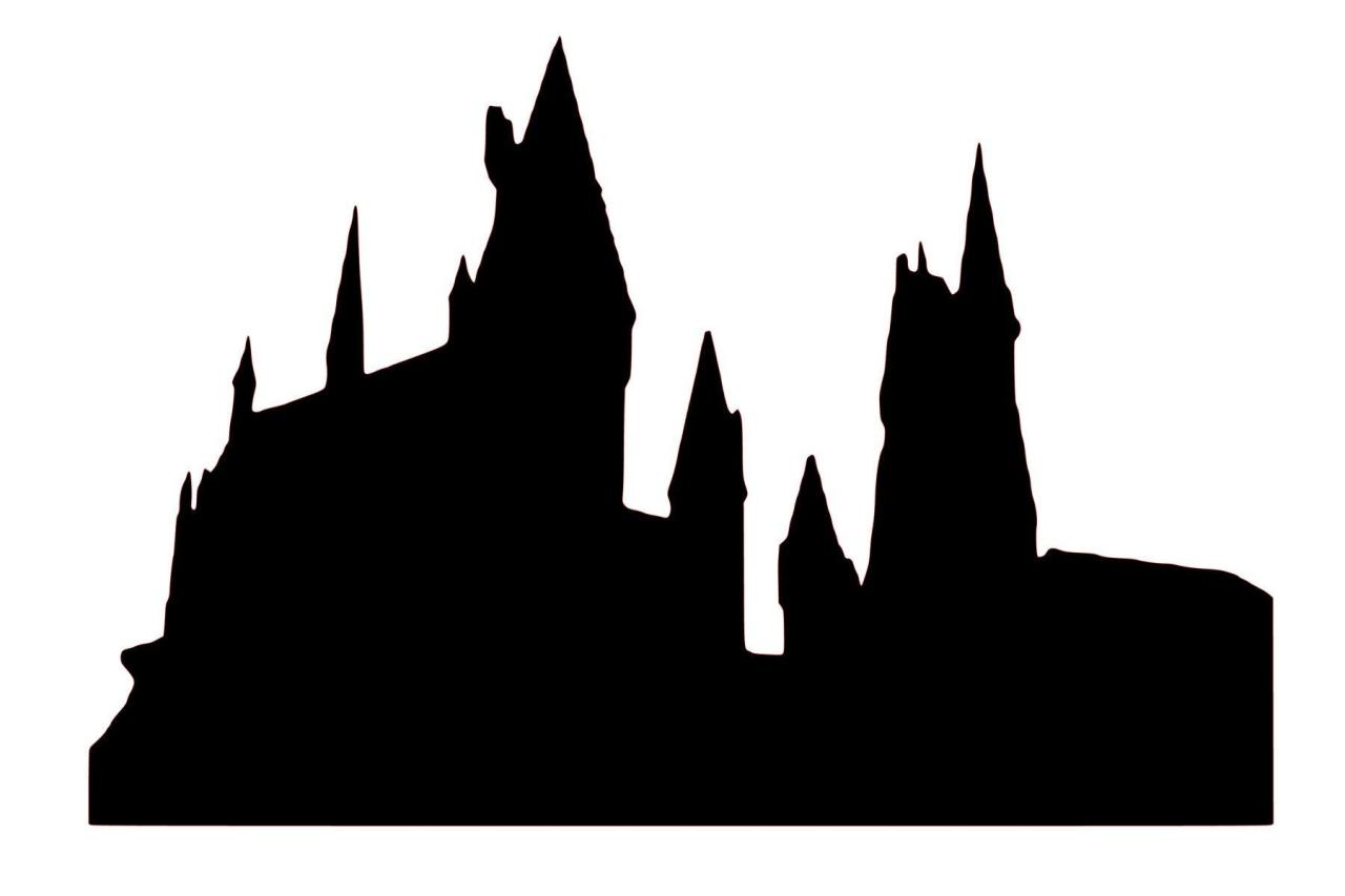 Hogwarts Castle Silhouette SVG