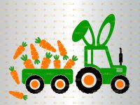 Easter Tractor SVG Easter Eggs Svg Tractor With Eggs Svg | Etsy