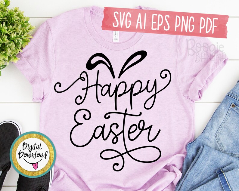 Happy Easter Svg Eps Png Pdf Cut File Easter Kids Shirt Svg | Etsy