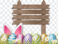 Easter egg and wood board sign vector design 04 free download