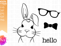 Free Bunny Wearing Glasses Svg 818 SVG PNG EPS DXF File